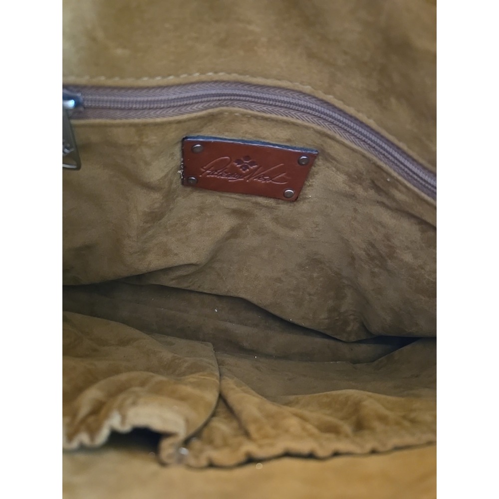 VTG PATRICIA NASH Kirby Leather Front Pocket Large Crossbody Bag Brown VGUC - Picture 15 of 16